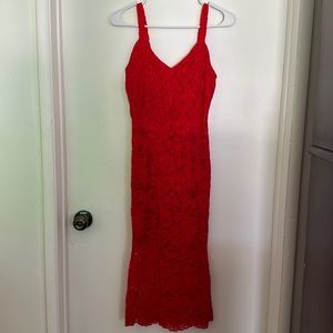 Floral Embroidery Mermaid Hem Cami Dress